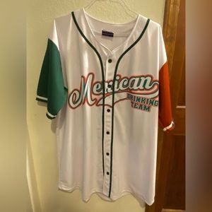 Throwback Mexico Mexican Drinking Team Baseball Jersey Hip Hop Rap Streetstyle